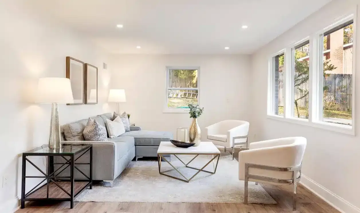 Renovated open living space in a Concord, NC home